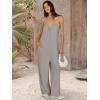 imageANRABESS Women Jumpsuits 2026 Casual Sleeveless Spaghetti Strap Boho Wide Leg Rompers Summer Outfits Beach Vacation ClothesSilver