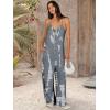 imageANRABESS Women Jumpsuits 2026 Casual Sleeveless Spaghetti Strap Boho Wide Leg Rompers Summer Outfits Beach Vacation ClothesTie Dye Grey