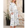 imageANRABESS Women Long Sleeve Midi Dress Crewneck 2025 Fall Fashion Casual Flowy ALine Long Dresses Vacation Outfit with PocketFloral White
