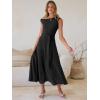 imageANRABESS Women One Off Shoulder Wedding Guest Formal Dress Sleeveless Flowy Spring Summer Cocktail Evening Maxi Dresses 2026Black