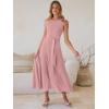 imageANRABESS Women One Off Shoulder Wedding Guest Formal Dress Sleeveless Flowy Spring Summer Cocktail Evening Maxi Dresses 2026Light Pink