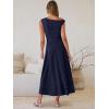 imageANRABESS Women One Off Shoulder Wedding Guest Formal Dress Sleeveless Flowy Spring Summer Cocktail Evening Maxi Dresses 2026Navy Blue
