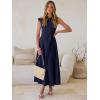 imageANRABESS Women One Off Shoulder Wedding Guest Formal Dress Sleeveless Flowy Spring Summer Cocktail Evening Maxi Dresses 2026Navy Blue