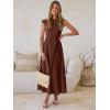 imageANRABESS Women One Off Shoulder Wedding Guest Formal Dress Sleeveless Flowy Spring Summer Cocktail Evening Maxi Dresses 2026Red Brown
