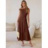 imageANRABESS Women One Off Shoulder Wedding Guest Formal Dress Sleeveless Flowy Spring Summer Cocktail Evening Maxi Dresses 2026Red Brown