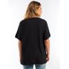 imageANRABESS Women Oversized Waffle Knit TShirts Summer Casual Short Sleeve Tunic Tops Side Spilt Tee Shirts 2026 Trendy ClothesBlack