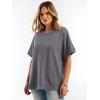 imageANRABESS Women Oversized Waffle Knit TShirts Summer Casual Short Sleeve Tunic Tops Side Spilt Tee Shirts 2026 Trendy ClothesGrey