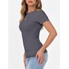 imageANRABESS Women Short Sleeve Crewneck Ribbed Knit Slim Fitted Shirts Summer Tops Basic Tee Casual 2026 Spring Outfits ClothesCharcoal