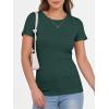 imageANRABESS Women Short Sleeve Crewneck Ribbed Knit Slim Fitted Shirts Summer Tops Basic Tee Casual 2026 Spring Outfits ClothesForest Green
