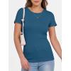 imageANRABESS Women Short Sleeve Crewneck Ribbed Knit Slim Fitted Shirts Summer Tops Basic Tee Casual 2026 Spring Outfits ClothesIndigo