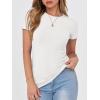 imageANRABESS Women Short Sleeve Crewneck Ribbed Knit Slim Fitted Shirts Summer Tops Basic Tee Casual 2026 Spring Outfits ClothesWhite
