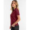 imageANRABESS Women Short Sleeve Sweater Wool Blend Polo V Neck Shirts Summer Dressy Top Business Casual Spring Vacation ClothesWine Red