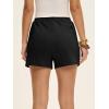 imageANRABESS Women Shorts 2026 Summer Casual High Waist Drawstring Elevated Seams Loose Soft Sweat Lounge Shorts with PocketsBlack