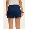 imageANRABESS Women Shorts 2026 Summer Casual High Waist Drawstring Elevated Seams Loose Soft Sweat Lounge Shorts with PocketsNavy Blue