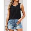 imageANRABESS Women Sleeveless Tank Top 2026 Summer Casual Loose Fit Eyelet Flowy Shirts 2026 Beach Vacation ClothesBlack
