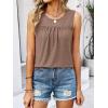imageANRABESS Women Sleeveless Tank Top 2026 Summer Casual Loose Fit Eyelet Flowy Shirts 2026 Beach Vacation ClothesCamel