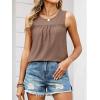 imageANRABESS Women Sleeveless Tank Top 2026 Summer Casual Loose Fit Eyelet Flowy Shirts 2026 Beach Vacation ClothesCamel