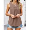 imageANRABESS Women Sleeveless Tank Top 2026 Summer Casual Loose Fit Eyelet Flowy Shirts 2026 Beach Vacation ClothesCamel