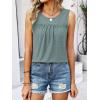 imageANRABESS Women Sleeveless Tank Top 2026 Summer Casual Loose Fit Eyelet Flowy Shirts 2026 Beach Vacation ClothesGrey Green