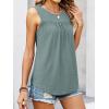 imageANRABESS Women Sleeveless Tank Top 2026 Summer Casual Loose Fit Eyelet Flowy Shirts 2026 Beach Vacation ClothesGrey Green