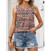 imageANRABESS Women Sleeveless Tank Top 2026 Summer Casual Loose Fit Eyelet Flowy Shirts 2026 Beach Vacation ClothesOrange Blue Diamonds