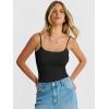imageANRABESS Women Square Neck Spaghetti Straps Bodysuits Double Lined Sleeveless Backless Cami Body Suits Top 2026 TrendyBlack