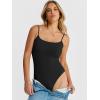 imageANRABESS Women Square Neck Spaghetti Straps Bodysuits Double Lined Sleeveless Backless Cami Body Suits Top 2026 TrendyBlack