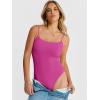 imageANRABESS Women Square Neck Spaghetti Straps Bodysuits Double Lined Sleeveless Backless Cami Body Suits Top 2026 TrendyHot Pink