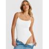 imageANRABESS Women Square Neck Spaghetti Straps Bodysuits Double Lined Sleeveless Backless Cami Body Suits Top 2026 TrendyWhite
