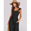 imageANRABESS Women Summer Casual Dressy Sleeveless Smocked Wide Leg Linen Jumpsuits Rompers 2026 Trendy Travel Outfit PocketBlack