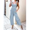 imageANRABESS Women Summer Casual Dressy Sleeveless Smocked Wide Leg Linen Jumpsuits Rompers 2026 Trendy Travel Outfit PocketBlue