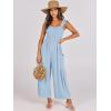 imageANRABESS Women Summer Casual Dressy Sleeveless Smocked Wide Leg Linen Jumpsuits Rompers 2026 Trendy Travel Outfit PocketBlue