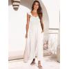 imageANRABESS Women Summer Casual Dressy Sleeveless Smocked Wide Leg Linen Jumpsuits Rompers 2026 Trendy Travel Outfit PocketOffwhite