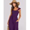 imageANRABESS Women Summer Casual Dressy Sleeveless Smocked Wide Leg Linen Jumpsuits Rompers 2026 Trendy Travel Outfit PocketPurple