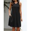 imageANRABESS Women Summer Dress Built in Bra 2026 Casual Sleeveless Beach Sundress Flowy Tank Mini Short Dresses with PocketsBlack