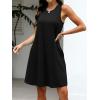 imageANRABESS Women Summer Dress Built in Bra 2026 Casual Sleeveless Beach Sundress Flowy Tank Mini Short Dresses with PocketsBlack