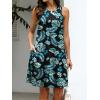 imageANRABESS Women Summer Dress Built in Bra 2026 Casual Sleeveless Beach Sundress Flowy Tank Mini Short Dresses with PocketsBlack Blue Green Leaf