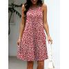 imageANRABESS Women Summer Dress Built in Bra 2026 Casual Sleeveless Beach Sundress Flowy Tank Mini Short Dresses with PocketsRed White Floral