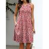 imageANRABESS Women Summer Dress Built in Bra 2026 Casual Sleeveless Beach Sundress Flowy Tank Mini Short Dresses with PocketsRed White Floral