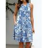 imageANRABESS Women Summer Dress Built in Bra 2026 Casual Sleeveless Beach Sundress Flowy Tank Mini Short Dresses with PocketsWhite Blue Print
