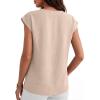 imageANRABESS Women Tops Cap Sleeve Dressy Casual V Neck Shirts 2026 Summer Business Work Blouses Outfits Trendy Spring ClothingApricot