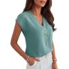 imageANRABESS Women Tops Cap Sleeve Dressy Casual V Neck Shirts 2026 Summer Business Work Blouses Outfits Trendy Spring ClothingLake Blue