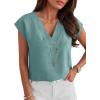 imageANRABESS Women Tops Cap Sleeve Dressy Casual V Neck Shirts 2026 Summer Business Work Blouses Outfits Trendy Spring ClothingLake Blue