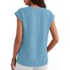 imageANRABESS Women Tops Cap Sleeve Dressy Casual V Neck Shirts 2026 Summer Business Work Blouses Outfits Trendy Spring ClothingLight Blue