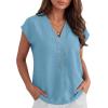 imageANRABESS Women Tops Cap Sleeve Dressy Casual V Neck Shirts 2026 Summer Business Work Blouses Outfits Trendy Spring ClothingLight Blue