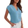 imageANRABESS Women Tops Cap Sleeve Dressy Casual V Neck Shirts 2026 Summer Business Work Blouses Outfits Trendy Spring ClothingLight Blue