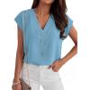 imageANRABESS Women Tops Cap Sleeve Dressy Casual V Neck Shirts 2026 Summer Business Work Blouses Outfits Trendy Spring ClothingLight Blue