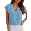 imageANRABESS Women Tops Cap Sleeve Dressy Casual V Neck Shirts 2026 Summer Business Work Blouses Outfits Trendy Spring ClothingLight Blue