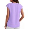 imageANRABESS Women Tops Cap Sleeve Dressy Casual V Neck Shirts 2026 Summer Business Work Blouses Outfits Trendy Spring ClothingLight Purple
