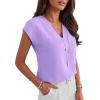 imageANRABESS Women Tops Cap Sleeve Dressy Casual V Neck Shirts 2026 Summer Business Work Blouses Outfits Trendy Spring ClothingLight Purple